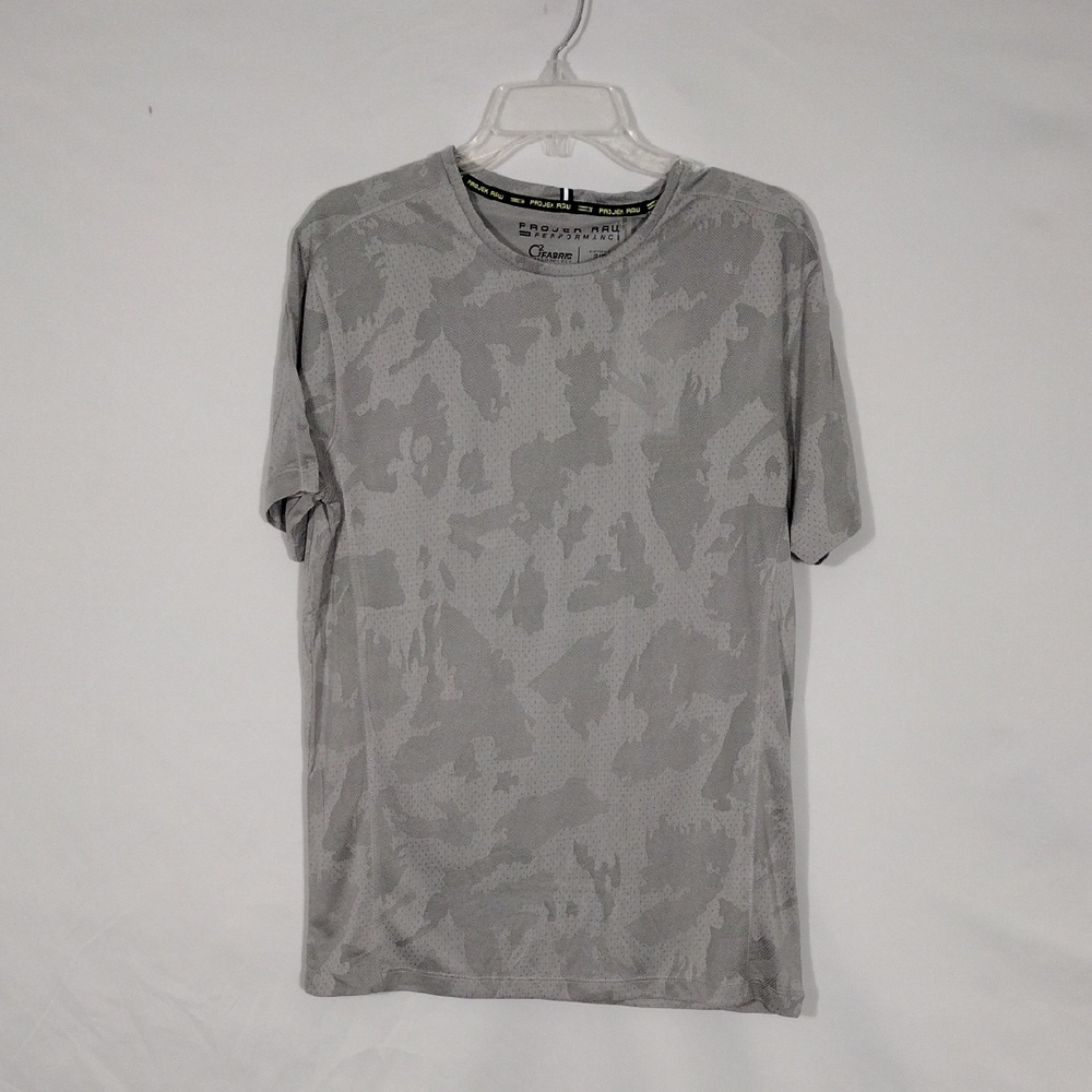 NWT Projek Raw Bone Mesh Camo Short Sleeve Men's Workout Shirt Size Small